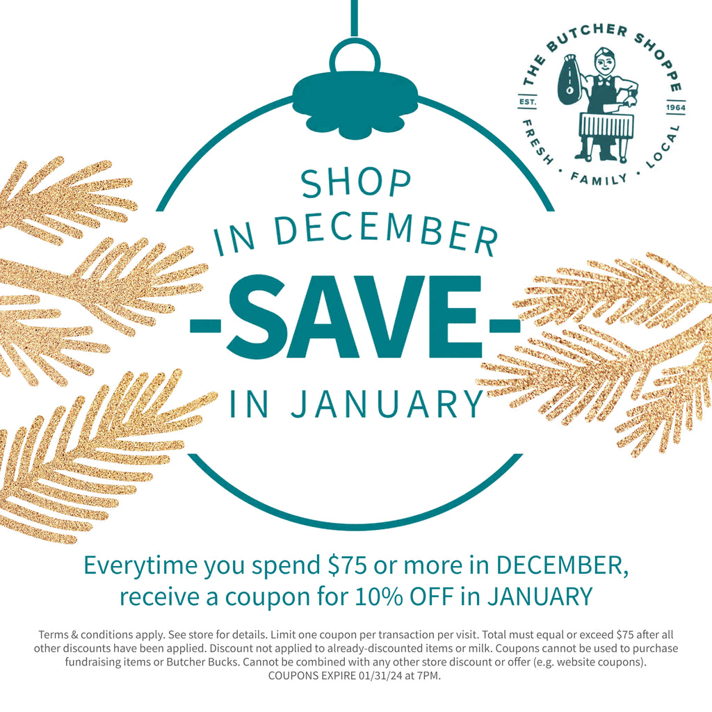 Shop in December, Save in January!